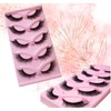 ANCLOY Natural False Eyelashes, 5 Pairs DIY False Eyelashes for