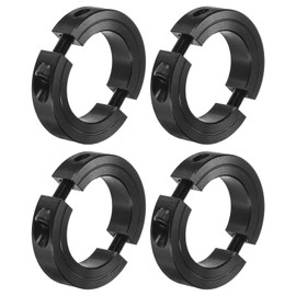 M METERXITY 4-Packs 1-3/4" Bore Shaft Collar 2-3/4"OD, 11/16" Thickness Double Split Shaft Black Oxide Set Screw 1045 Steel Clamp on Collar Screw Style for Industrial/Mechanical Shafting