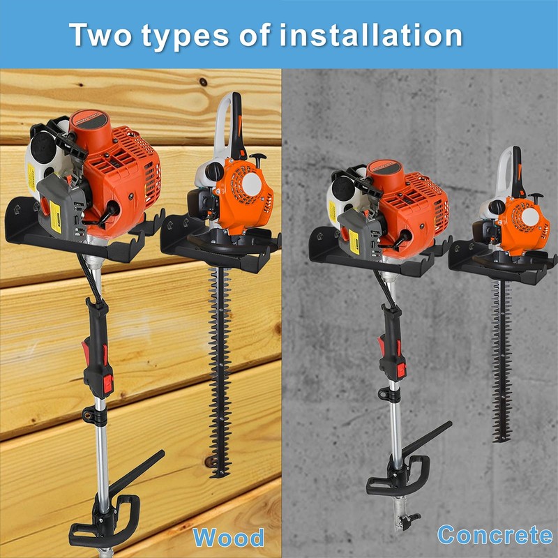 VANROUG Garage Organizer Trimmer Rack,Heavy Duty Weeder Eater Hanger Trimmer