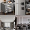 Matte White Molding Trim Peel and Stick, Flexible Mirror Border
