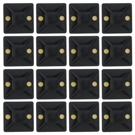 jojofuny 100 Piezas Soportes Para Bridas Autoadhesivos Base De Montaje Para Sujetar Cinchos Organizador De Cables Con Orificio Para Tornillos 0.90X1.0