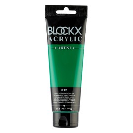 Blockx 60612BXC Acrylic Fine Semi Opaque Satin Light Green PG 7/PY 74 - 120ml