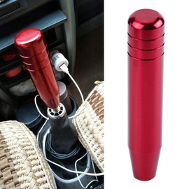 EVGATSAUTO Car Gear Shift Knob for Manual Shift Lever Universal 18cm Aluminum Alloy Gear Shift Knob for Manual Shift Lever (Red)
