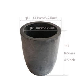 OTOOLWORLD 10KG Clay Graphite Crucible Foundry Cup Furnace Torch Melting Casting Refining Gold Silver Copper Brass Aluminum Lead Zinc and Alloys