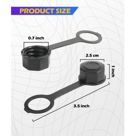 SCUARI 2PCS Gas Can Vent Caps, Black, PP Material, Universal Fit, Modern Style, Twist-On Closure, Suitable for Most Standard Gas/Diesel/Water Tanks