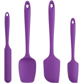 U-Taste Silicone Spatula Set with 600 Degrees Fahrenheit Heat Resistant (Purple)