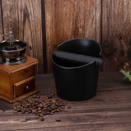Caja de Golpe para Café Espresso con Barra extraible y Base Antideslizante | Accesorio para Cafeteria Barista Knock Box 12.7cm x 10cm