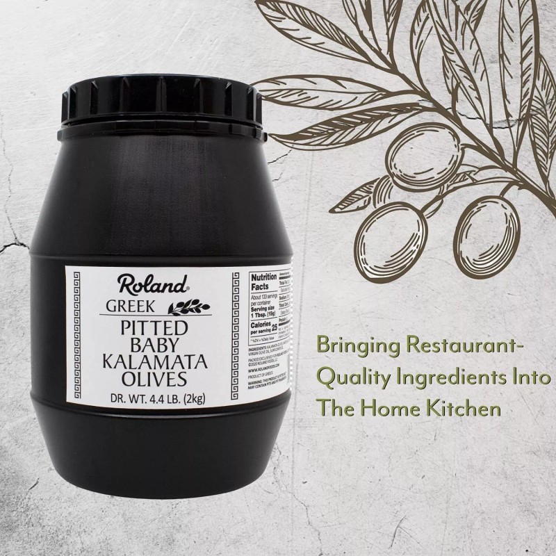 Roland Foods Pitted Baby Kalamata Olives From Greece 4.4 Pound