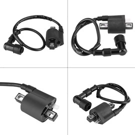 Ignition Coil Spark Plug ATV Scooter Moped Go Kart for Smooth Ignition Black