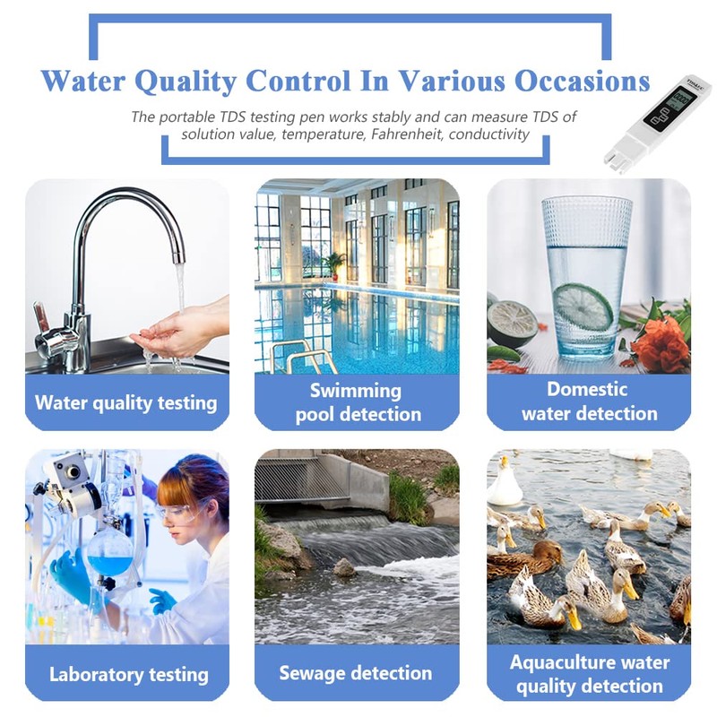 Mesee TDS EC Tester Meter, 3-in-1 Professional Water Quality Test