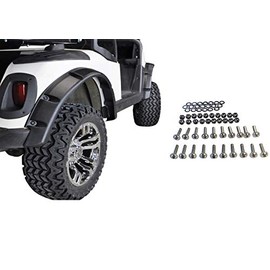 Huskey EZGO Golf Cart Fender Flares Fits RXV 2008+ Set of 4 w/Stainless Steel Hardware