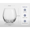 SHOSHIN Hand Cut Stemless Wine Glasses Lead-free Crystal Drinking Glass