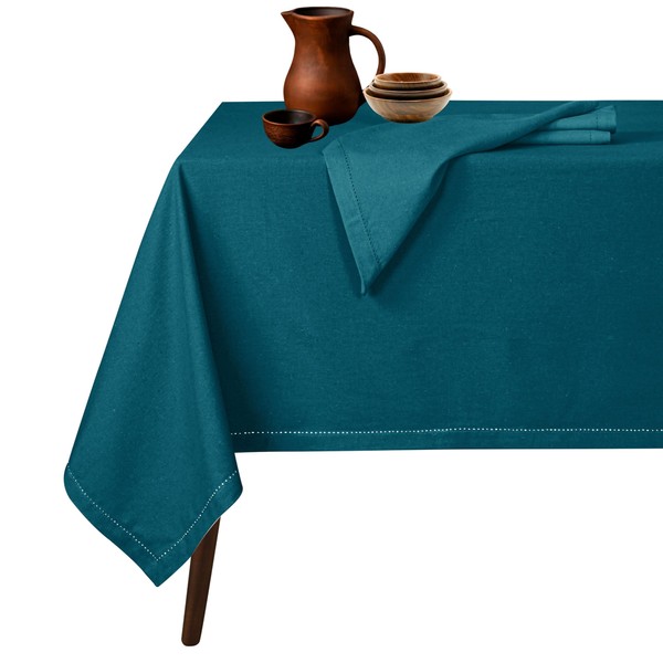 Native Fab Tablecloth 52x70 Inches - 100% Cotton, Durable, Wrinkle-Free,