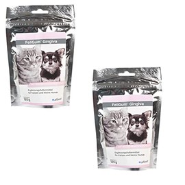 alfavet FeliGum Gingiva, Doppelpack, unterstützt bei Zahnfleisch und Maulhöhlen Entzündung von Katze und Hund, Kaudrops, Ergänzungsfuttermittel, 2 x 120g