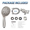 High Pressure Handheld Shower Head, 10-Setting Showerhead, 4.7”Detachable Showerhead Set
