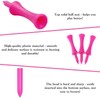 LTMMC 50PCS Pink Golf Tees Plastic, 57mm Long Golf Tees,