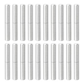 uxcell 20Pcs 1-9/16" x 1/4" (LxD) Stainless Steel Weldable Detachable Barrel Hinges for Metal Gate Swing Door Trailer Ramp, Silver