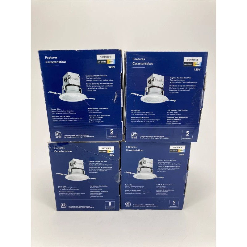 Lithonia Lighting 4 " White Recessed Integrated Baffle LED Light