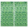 ADARRO 2 Pack Pixel Foil Curtain Backdrop 3.2x6.6 ft, Green