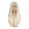 Cbwigs Nueva Moda Blanca Rubia Sintética Encaje Frente Peluc