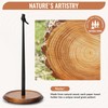 SUNNEKO Wood Paper Towel Holder,Black Kitchen Roll Holder Free Standing,Easy