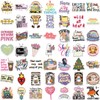50PCS Pink Bookish Stickers for Kindle,Hot Mess Sticker Pack for