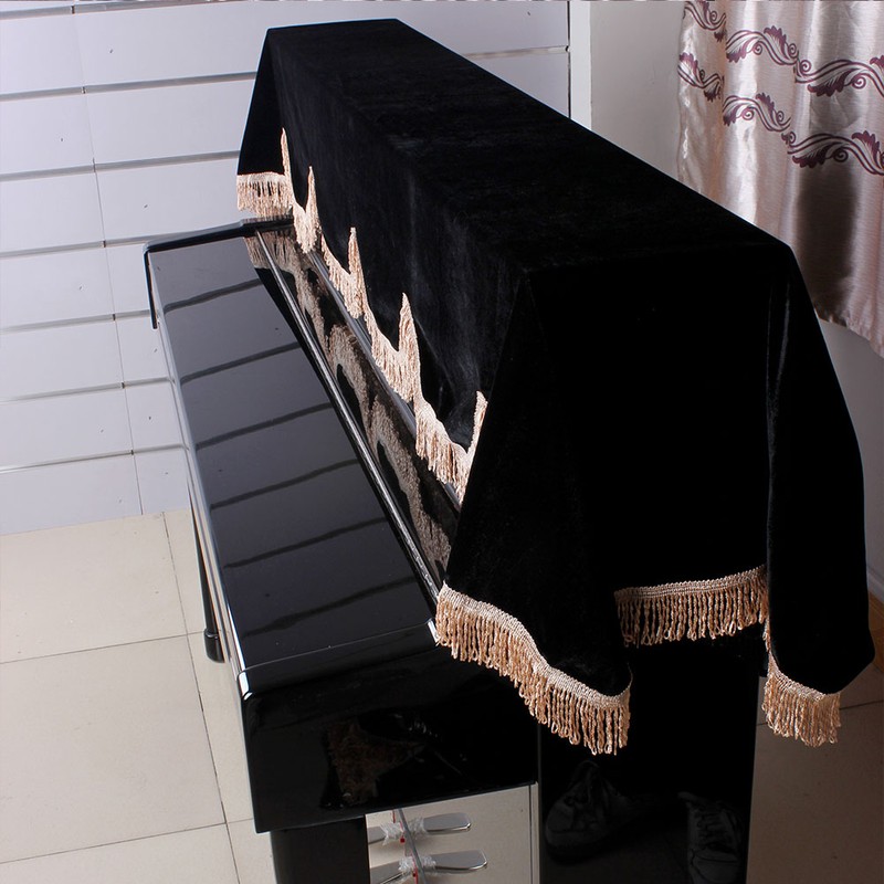 88 Key Piano Half Covered Anti Dust Cover Flannelette Piano