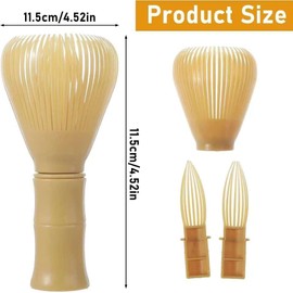 1 Pc Golden Durable and Sustainable Matcha Chasen Whisk Handcrafted Stirrer Plastic Reusable Powder Whisk Mixing Tools Kit Accessory for Milk Tea Eggs Home