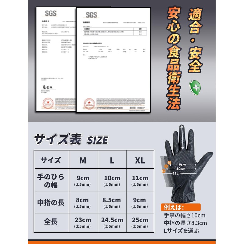 [APALUX] Nitrile Gloves, Disposable Gloves, Thick, Industrial Work, Nitrile Gloves,
