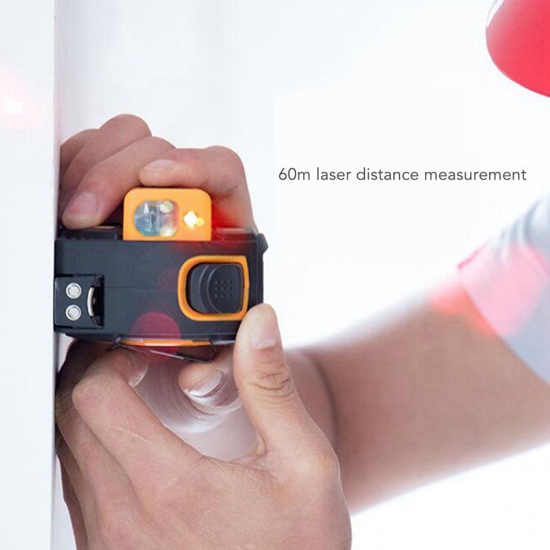Laser Tape Measure High Accuracy ABS Housing Manganese Steel Digital