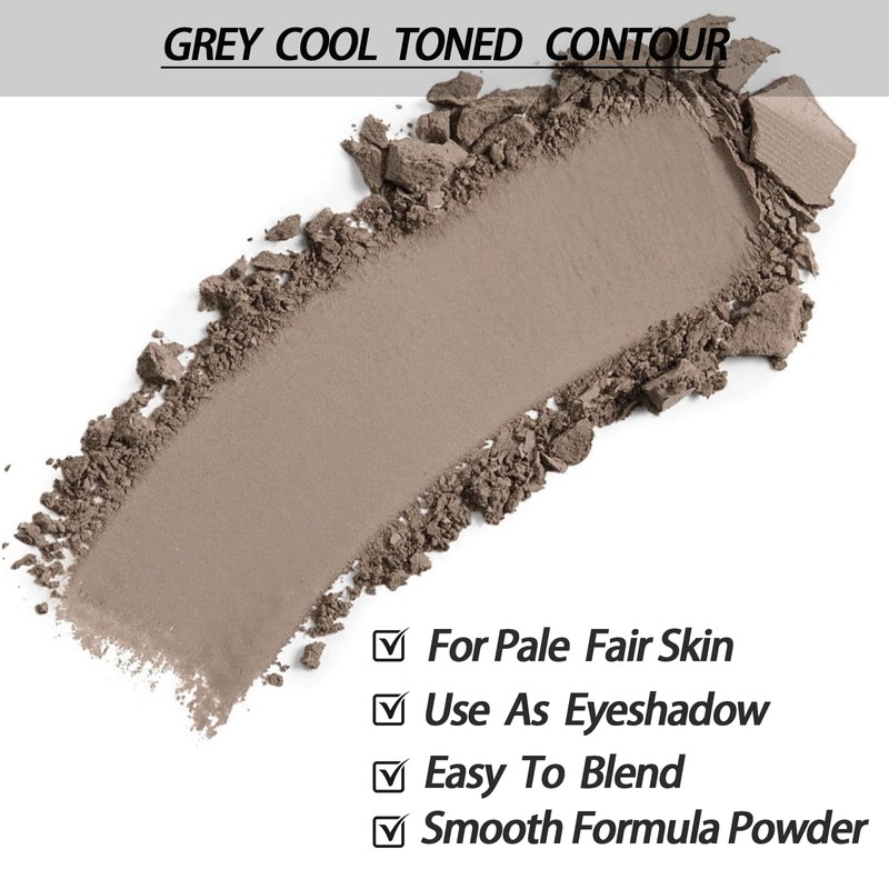 Grey Contour Palette Face Sculpting for Cool Toned Skin, Face