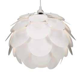 kwmobile DIY Puzzle Lampshade Flower Design Set with Ceiling Mounting 90 cm Cable E27 Socket Puzzle Lamp Shade Ceiling Light in White