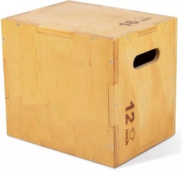 Venbytech for 3-in-1 Wooden Plyo Box - Plyometric Jump Box for Home Gym and Outdoor