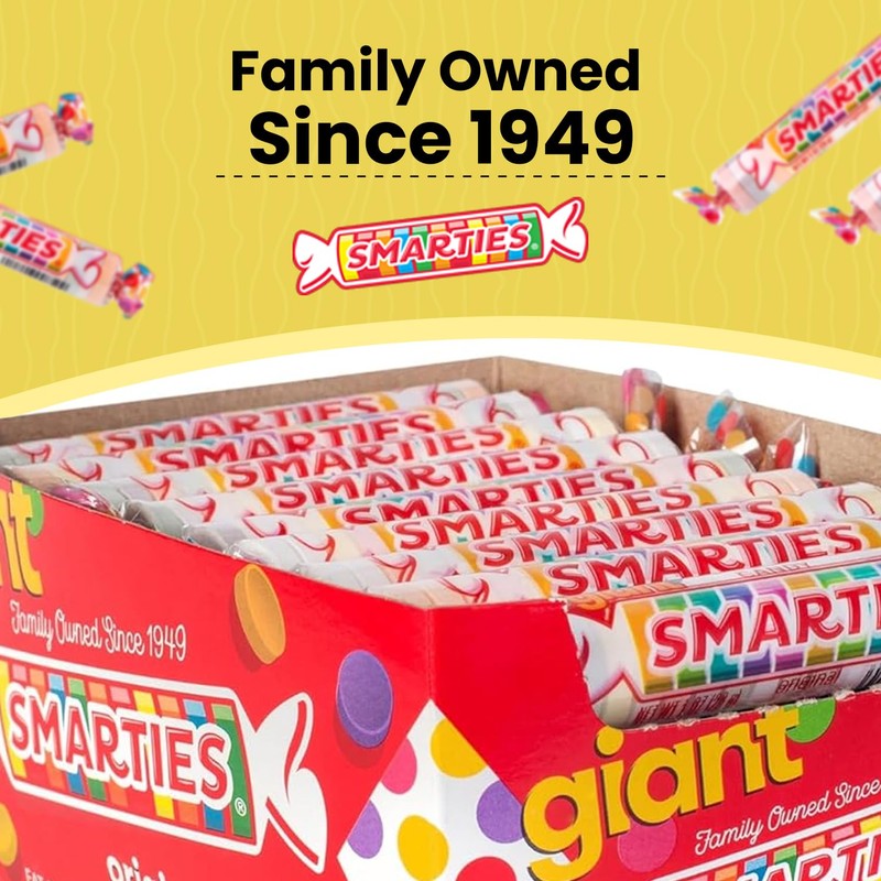 Smarties Candy Giant Rolls - Gluten and Vegan Free -