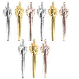 ibasenice 9pcs Cribbage Board Pegs Funny Finger Shape Cribbage Pegs Triangle Peg for Traditional Peg Board Game