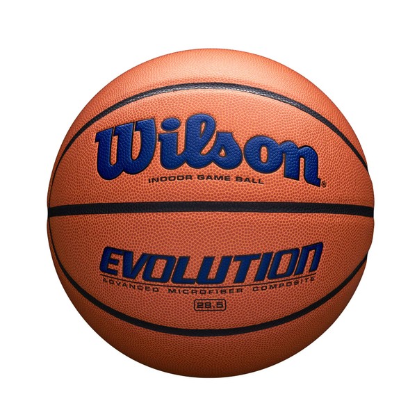 WILSON Evolution Indoor Game Basketball, Navy, Size 6-28.5"