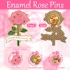 30 Pack Memorial Rose Funeral Pins for Guests, Funeral Favors