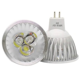MR16 LED Light Bulbs 3W MR16 Base LED 12V 3W(20W Halogen Bulb Equivalent) Cool White LED Bulb Spotlight Bulbs for Landscape Recessed Lighting,12V Low Voltage,6000K Cool White,Not Dimmable,6 Pack