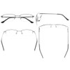 Eyekepper Half-rim Reading Glasses With Flex Memory Titanium Bridge Bendable
