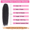 Leeven 8 Packs Marley Hair Crochet Braids,24 Inch Afro Kinky