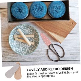 Beavorty 5pcs Sewing Scissor Leather Cover Portable Pu Sheath for Embroidery Craft Quilting Design Cute Dot Pattern