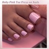False Toe Nails - Baby Pink Fake ToeNails - 24PCS