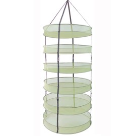 HORTIPOTS Hanging Drying Racks 2 FT Mesh Herb Dryer for Herbs and Clothes (2 FT Diameter, Green)