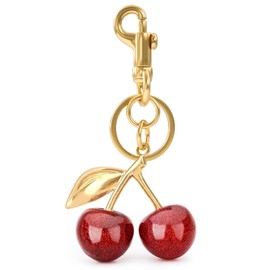 Cherry Keyring, Cute Cherry Pendant, Wallet Key Accessories, Versatile Mini Key Ring, Cherry Bag Charm, Handbag Pendant, Best Gift for Friends, Family