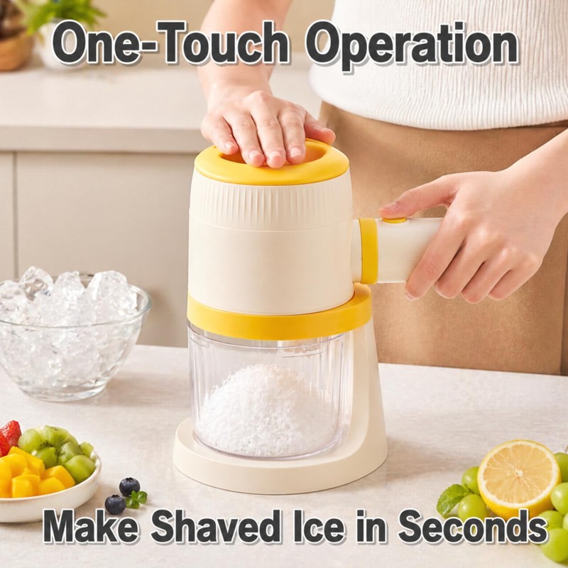 Electric Snow Cone Shaved Ice Machine, Handheld Shaved Ice &