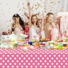 QISOLIY 3 Packs Minnie Mouse Table Cloths Pink Polka Dot