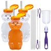 Special Supplies Honey Bear Straw Cup Long Straws, Squeezable Therapy