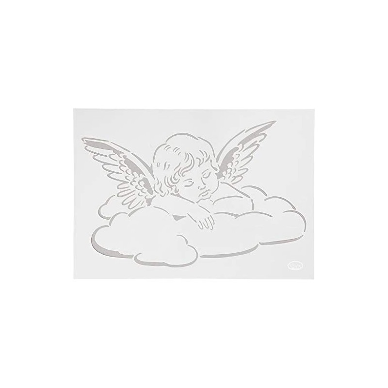 Viva Decor A4 Universal Stencil - Angel on Cloud #2105