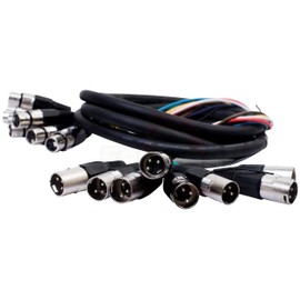 Fat Toad 2 Pack 8 Channel XLR Snake Cable Patch 10ft | Studio Stage, Live Sound Recording Multicore Cords | Pro-Audio Shielded 3-Pin Balanced Wires for Microphone Interface DMX Hub, DJ Digital Mixer