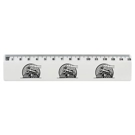 'Steam Train' 15cm (6 Inch) White Plastic Ruler (RL00084165)
